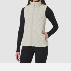 Kirkland Signature Women's Off-White Quilted Vest